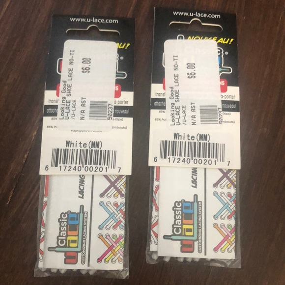 2 Classic U lace nwt. White shoe laces - Picture 2 of 2